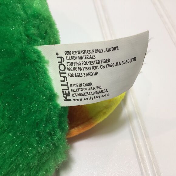 Kelly Toy Owl Plush Green Bird Stuffed Animal Candy Corn Orange White Yellow - Picture 4 of 4